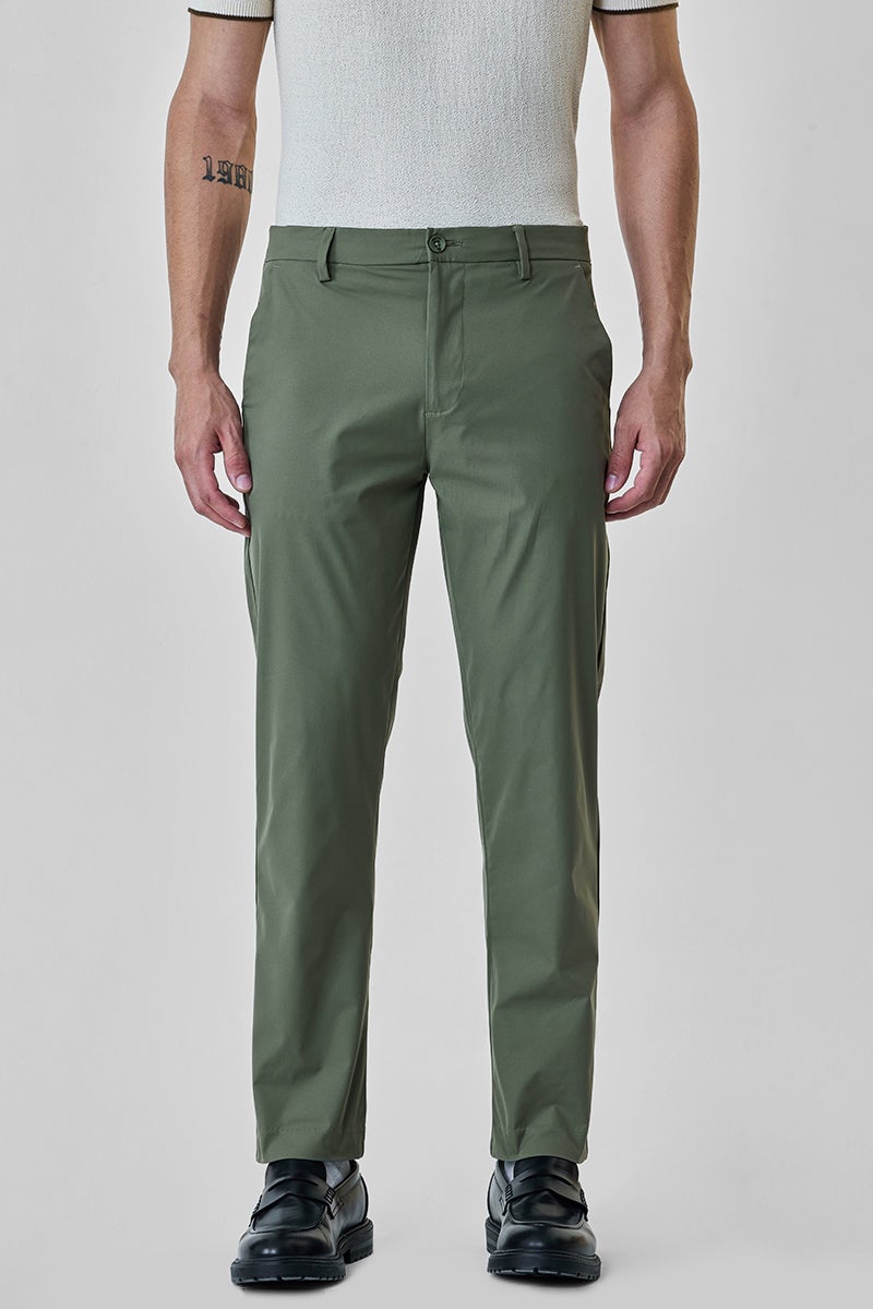 SNITCH Green Slim Fit Chinos - Image 3